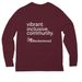 Becketwood: A vibrant, inclusive community.&nbsp;, a Vino Red Allmade Eco Triblend Long Sleeve Tee