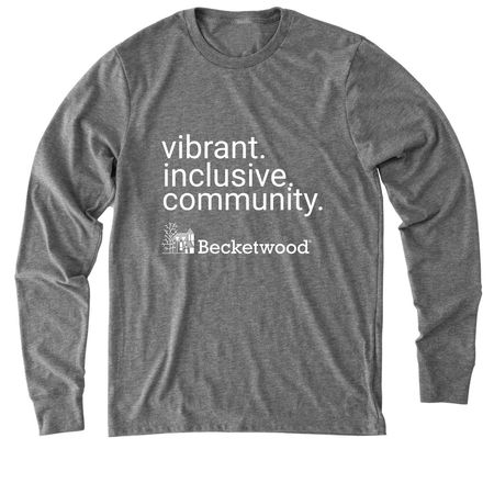 Becketwood: A vibrant, inclusive community.&nbsp;, a Aluminum Grey Allmade Eco Triblend Long Sleeve Tee