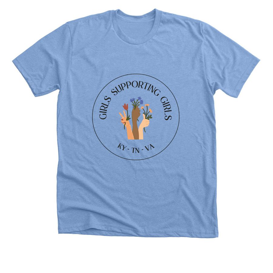 Girls Supporting Girls, INC&nbsp;, a Heather Carolina Blue Premium Unisex Tee