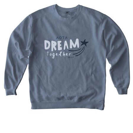 Dream Together Season Logo - Adult & Youth, a Blue Jean Comfort Colors Crewneck Sweatshirt
