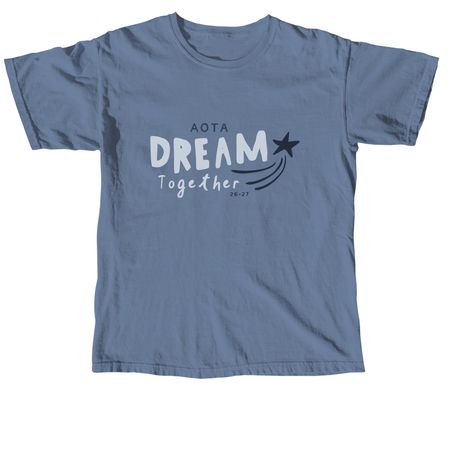 Dream Together Season Logo - Adult & Youth, a Blue Jean Comfort Colors Unisex Tee