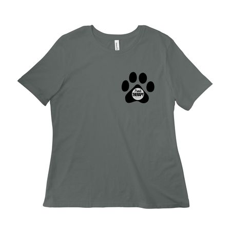 TRAIL PAW-TNER, a Blue Storm Women?s Relaxed Cotton Tee