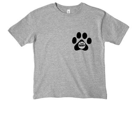 TRAIL PAW-TNER, a Athletic Heather Youth Heavyweight Tee