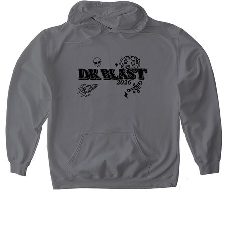 DK BLAST Team Colors!, a Charcoal Gildan Softstyle Pullover Hoodie