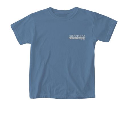 Sutherland 90th - Back Print Tops, a Blue Jean Comfort Colors Youth Tee