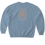 Here for the wild ones&nbsp;, a Stone Blue Softstyle Crewneck Sweatshirt (back-view)