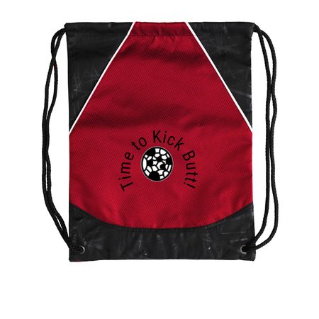 Soccer Design Drawstring Bag, a True Red Rival Cinch Pack