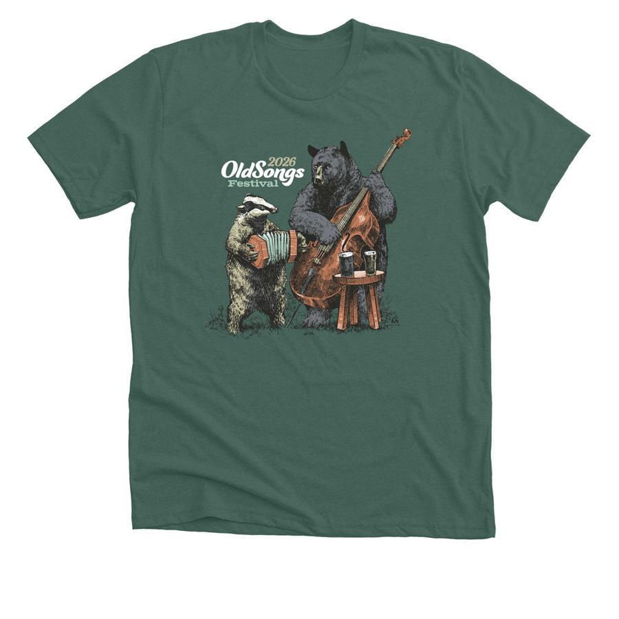 2026 Old Songs Festival&nbsp;T-shirt, a Heather Forest Premium Unisex Tee