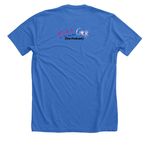 Full Circle (the Podcast) Show Logo Tee, a Heather True Royal Premium Unisex Tee (back-view)