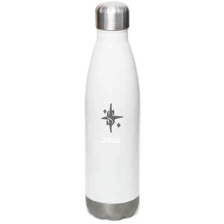 Team Solar 20oz water bottle&nbsp;, a White Stainless Steel Water Bottle