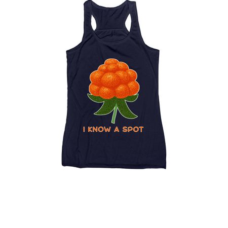 Aqpik - I Know a Spot, a Navy Women's Racerback