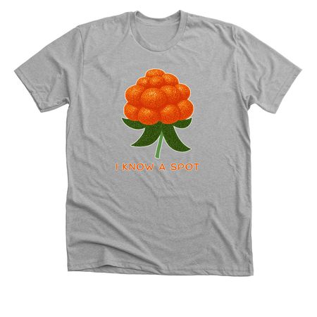Aqpik - I Know a Spot, a Athletic Heather Premium Unisex Tee