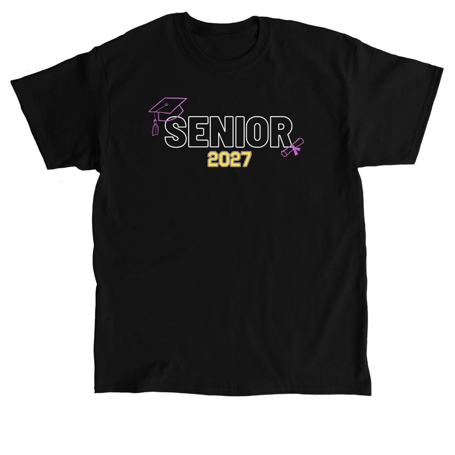 Class of 2027 Senior Shirts, a Black Classic Unisex Tee
