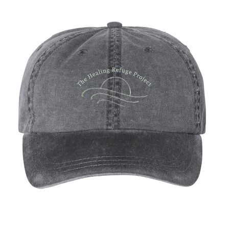 THRP hats, a Black Printed Pigment Dye Baseball Cap