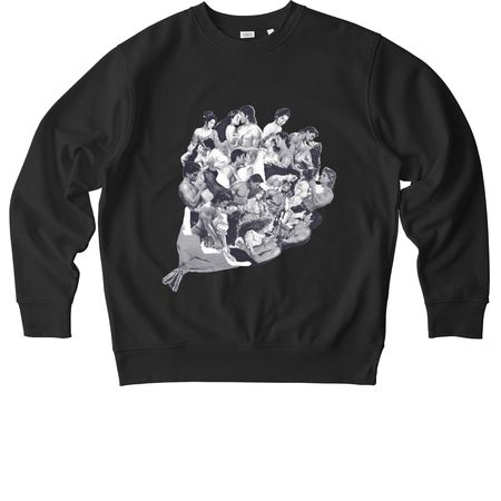 Kleypas Bouquet - Almost Black, a Black Stanley/Stella Unisex Changer 2.0 Crewneck Sweatshirt