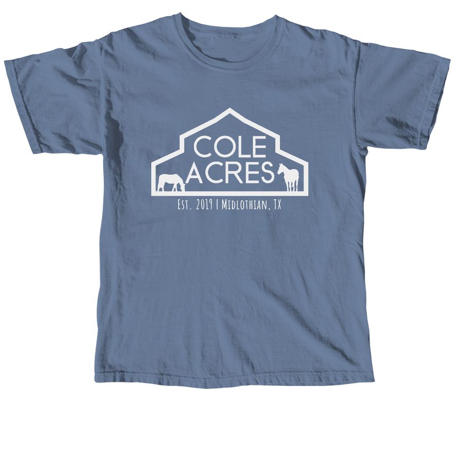 Cole Acres Farm 2026 Merchandise&nbsp;, a Blue Jean Comfort Colors Unisex Tee