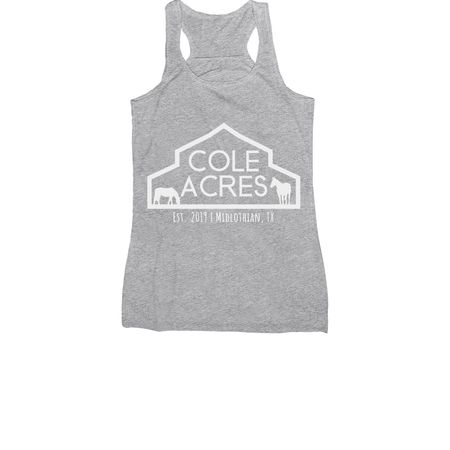 Cole Acres Farm 2026 Merchandise&nbsp;, a Athletic Heather Women's Racerback