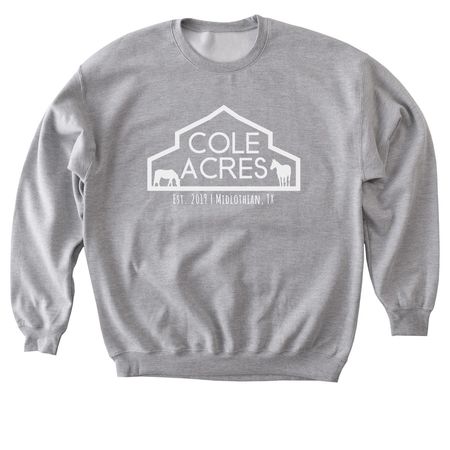 Cole Acres Farm 2026 Merchandise&nbsp;, a Sport Grey Softstyle Crewneck Sweatshirt