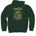 2026 Youth Weekend, a Forest Green Pullover Hoodie (back-view)
