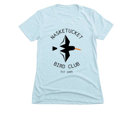 Nasketucket Bird Club Alt Logo Apparel, a Ice Blue Women's Slim Fit Tee
