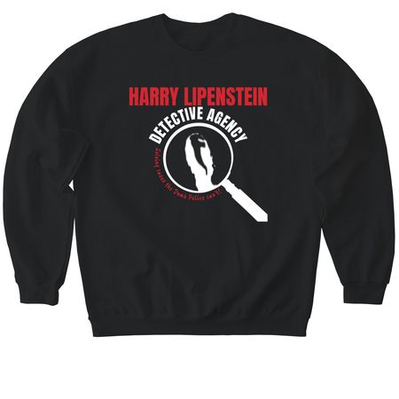 Lipenstein Detective Agency, a Black Softstyle Crewneck Sweatshirt