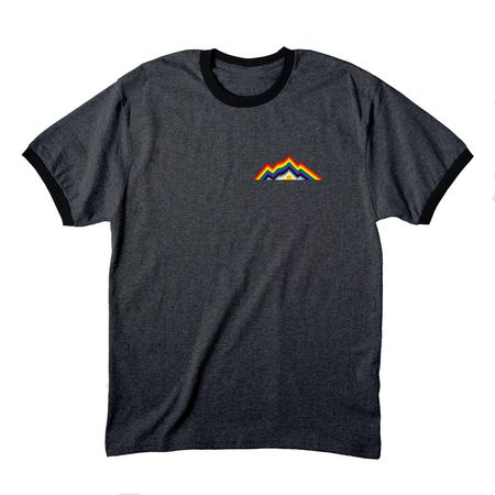 Appalachian OUTreach Tee, a Dark Heather Grey/ Jet Black Cotton Ringer Tee