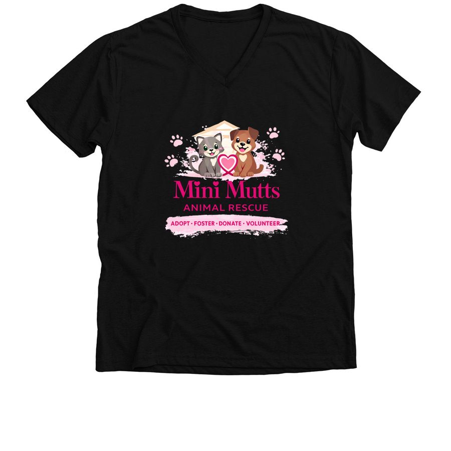 MINI MUTTS FUNDRAISER!, a Solid Black Blend Premium V-Neck Tee