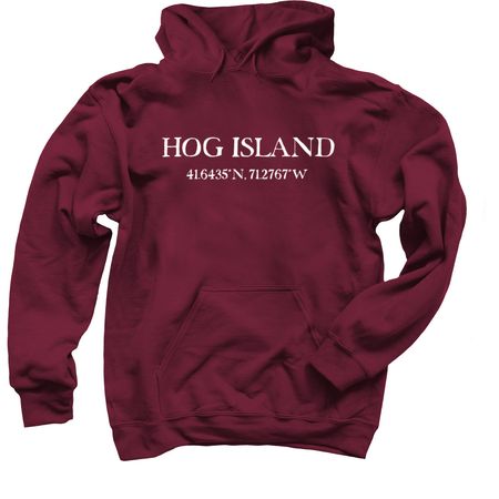 Hog Island Simple Life, a Maroon Pullover Hoodie