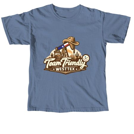 TeamFriendlyWestTex, a Blue Jean Comfort Colors Unisex Tee