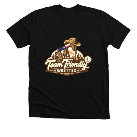 TeamFriendlyWestTex, a Solid Black Blend Premium Unisex Tee