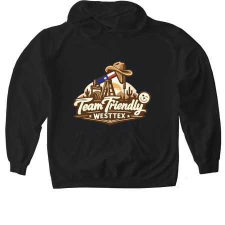 TeamFriendlyWestTex, a Black Gildan Softstyle Pullover Hoodie