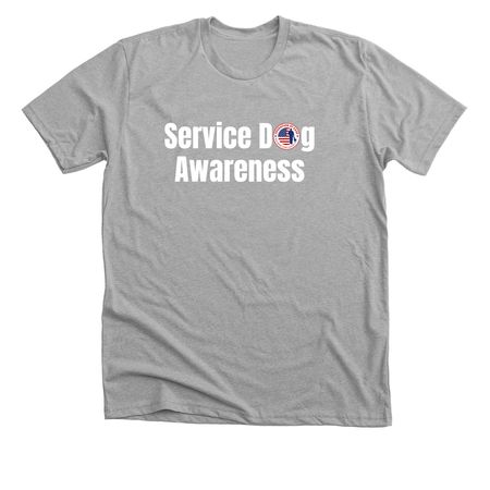 Service Dog Awareness, a Athletic Heather Premium Unisex Tee