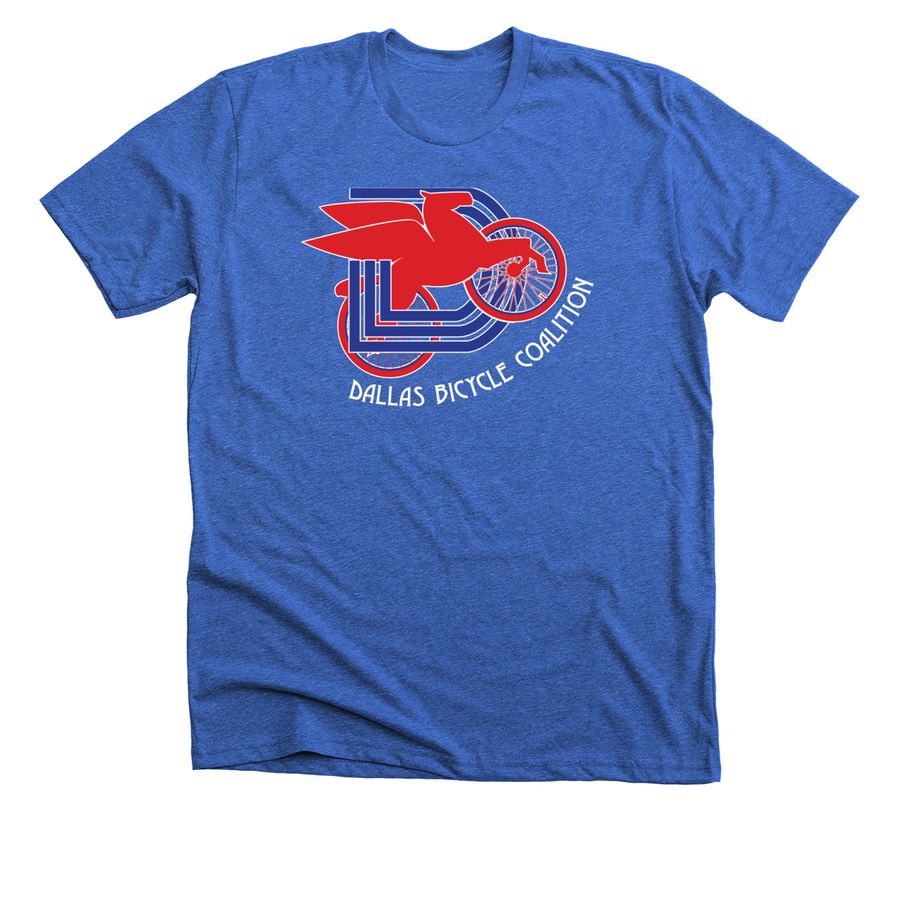 Dallas Bicycle Coalition Shirts, a Heather True Royal Premium Unisex Tee