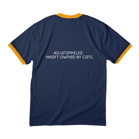 Limited Edition&nbsp;, a Navy/ Gold Cotton Ringer Tee (back-view)
