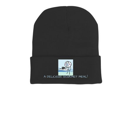 GooberSHOP, a Black Printed Cuffed Beanie