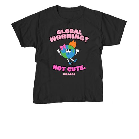 Global Warming?, a Black Youth Unisex Tee