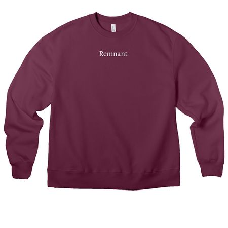 Remnant, a Maroon Premium Heavyweight Crewneck Sweatshirt