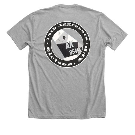 18th Aggressor Squadron, a Athletic Heather Premium Unisex Tee (back-view)