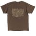 Matthew 28:18-20 T-shirt, a Dark Chocolate Classic Unisex Tee (back-view)