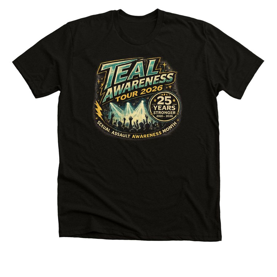 SAAM 2026: 25 Years Stronger Tour Tee, a Black Heather Premium Unisex Tee