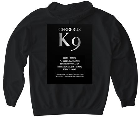 CRBRSK9, a Black Gildan Softstyle Pullover Hoodie (back-view)