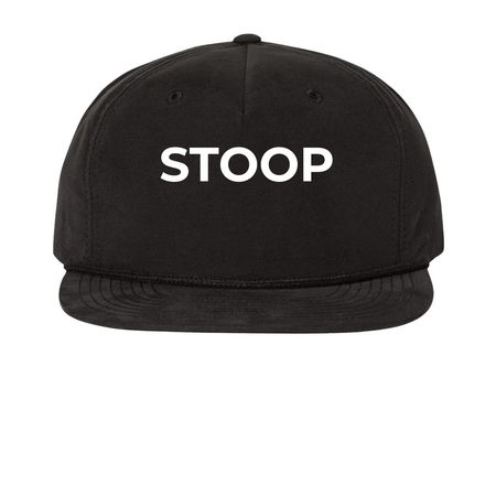 STOOP Logo Hats, a Black Printed Umpqua Snapback Cap
