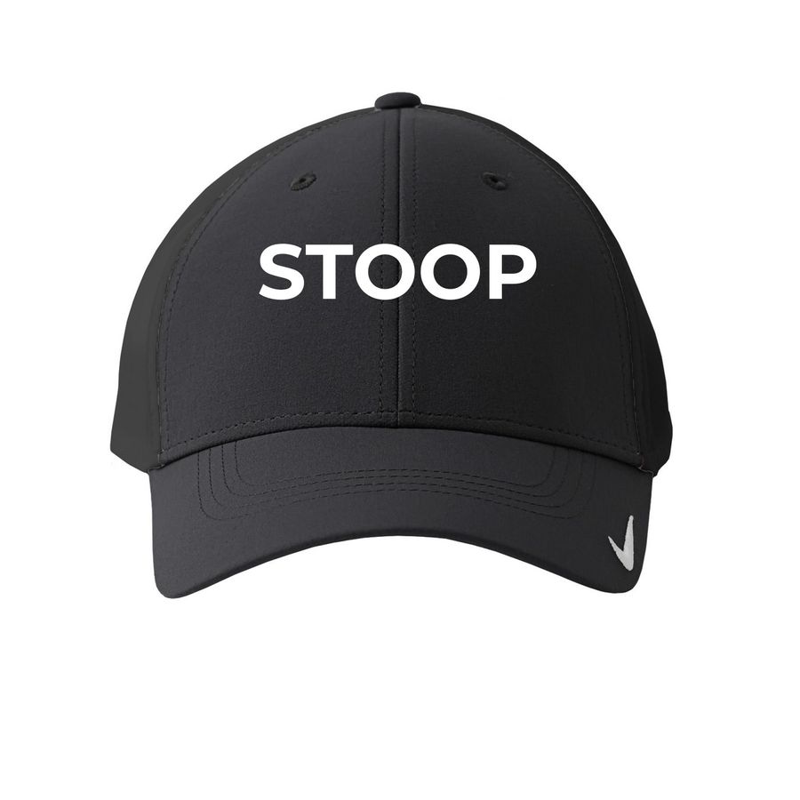 STOOP Logo Hats, a Anthracite Printed Nike Dri-FIT Legacy Performance Cap