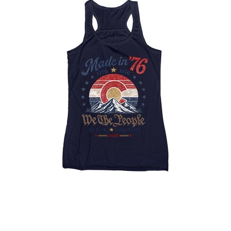 LE Made in '76 150th Anniversary Tee, a Navy Women's Racerback