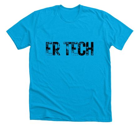 Tech Summer Neons, a Neon Blue Premium Unisex Tee