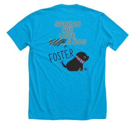 Official Dog Dealer, a Neon Blue Premium Unisex Tee (back-view)