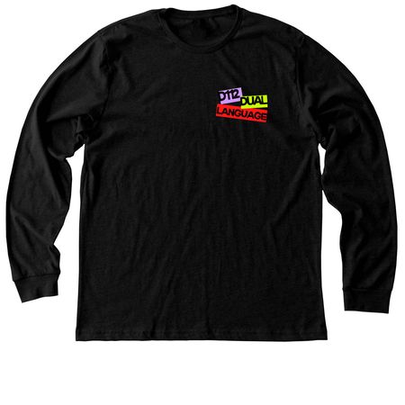 D112 Dual Cotton, a Black Heather Premium Long Sleeve Tee