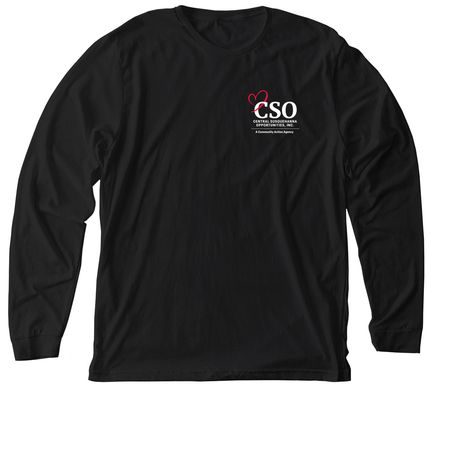 Colors Pocket Logo, a Solid Black Blend Premium Long Sleeve Tee