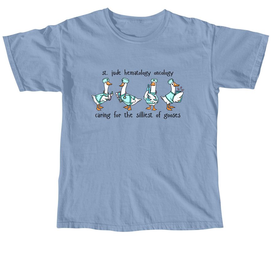 St. Jude Silly Goose, a Washed Denim Comfort Colors Unisex Tee