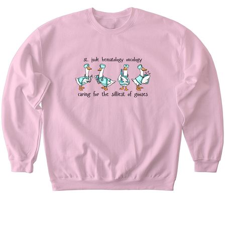 St. Jude Silly Goose, a Light Pink Softstyle Crewneck Sweatshirt
